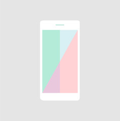 Mobile phone icon modern colors and design