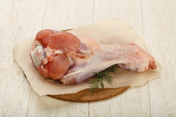 Raw turkey leg