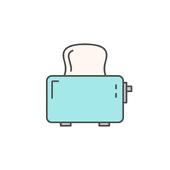 Bread Roaster icon. Kitchen appliances for cooking Illustration. Simple thin line style symbol.