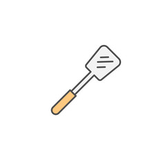 Spatula icon. Kitchen appliances for cooking Illustration. Simple thin line style symbol.