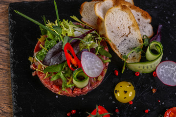 Raw beef tartar