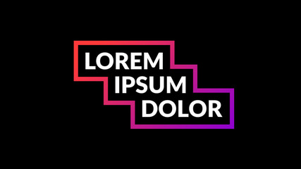 Gradient Stairstep Border Title