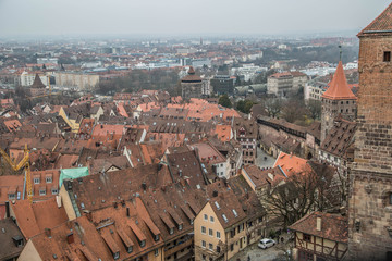 Fototapeta na wymiar Panorama und Sehenswürdigkeiten von Nürnberg