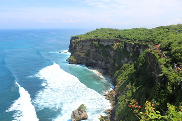 Bali sea coast rock