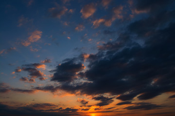Fototapeta na wymiar sunset sky landscape background