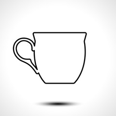 Cup line icon. Vector illustration 