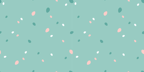 Creative unusual unique artistic hand drawn seamless pattern Easter eggs trendy background for advertising, social media, web design, etc. Vector Illustration