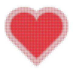 Obraz na płótnie Canvas Valentine Heart Halftone. Vector illustration.