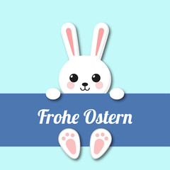 Süßer Osterhase mit Schriftzug