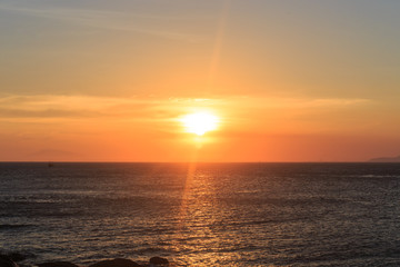 Scenic view of sunset muine