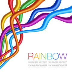 Rainbow Twisted Bright Vibrant Wares. Vector illustration.