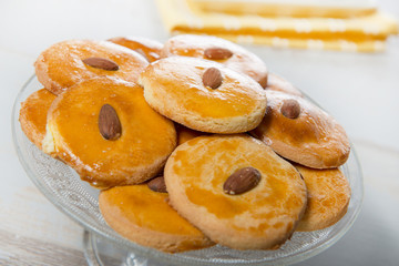 shortbread cookies with an almond