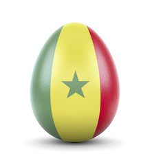 The flag of Senegal on a very realistic rendered egg.(series)