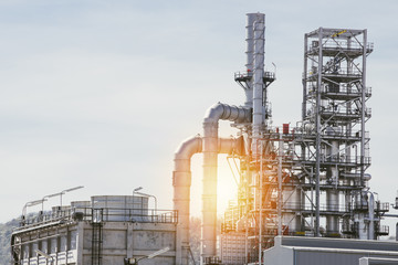 Industrial zone,The equipment of oil refining,Close-up of industrial pipelines of an oil-refinery plant,Detail of oil pipeline with valves in large oil refinery.