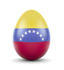 The flag of Venezuela on a very realistic rendered egg.(series)