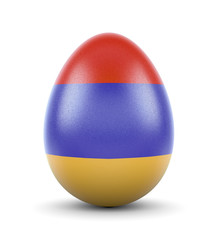The flag of Armenia on a very realistic rendered egg.(series)