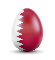 The flag of Bahrain on a very realistic rendered egg.(series)