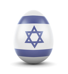 The flag of Israel on a very realistic rendered egg.(series)