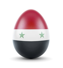 The flag of Syria on a very realistic rendered egg.(series)