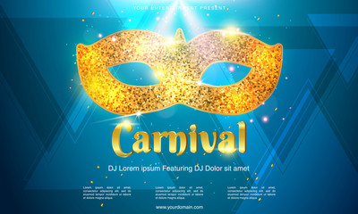 Vector masquerade party poster