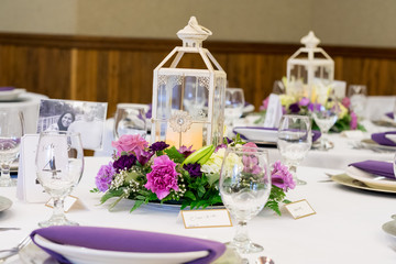 Candle Lantern Wedding Reception Centerpieces