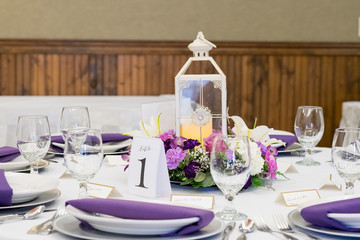 Candle Lantern Wedding Reception Centerpieces