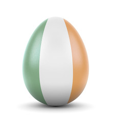 The flag of Ireland on a very realistic rendered egg.(series)