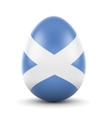 The flag of Scotland on a very realistic rendered egg.(series)