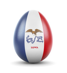 The flag of Iowa on a very realistic rendered egg.(series)