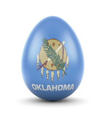 The flag of Oklahoma on a very realistic rendered egg.(series)