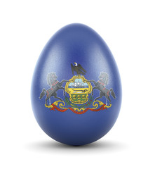 The flag of Pennsylvania on a very realistic rendered egg.(series)