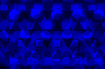 Geometric abstract pattern - blue, Polygons background