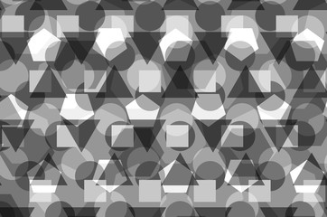 Geometric abstract pattern - gray, Polygons background
