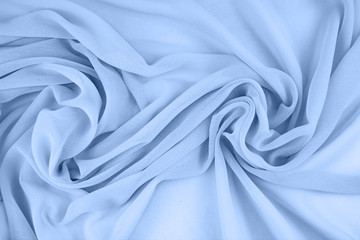 Obraz premium Texture chiffon fabric blue color for backgrounds 