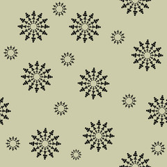 Circular element made of squares seamless pattern. Squares seamless rotating. Abstract monochrome design element seamless