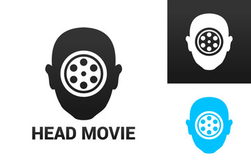 Head Movie Logo Template Design Vector, Emblem, Design Concept, Creative Symbol, Icon
