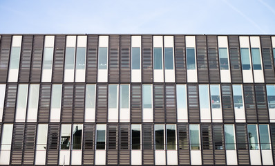 Reflecting white and blue windows