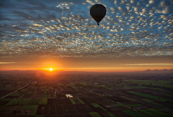 Hot Air Balloon at Sunrise in Luxor Egypt