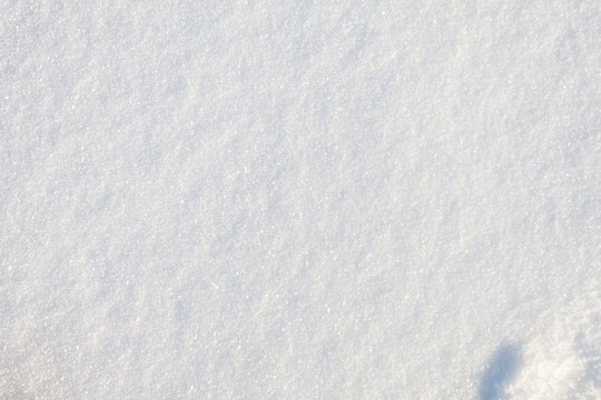 Top View Of Fresh Snow On The Ground Texture