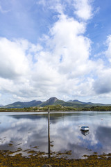 Fototapeta premium Lake with the mountains on background in the Ireland