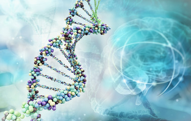 Digital illustration of a dna