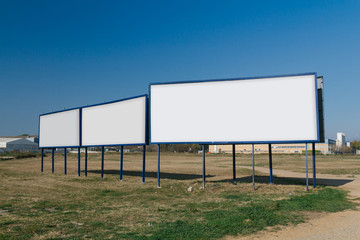Two blank billboard mock up