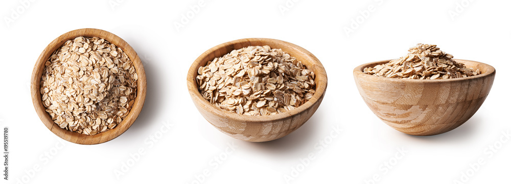 Wall mural raw oat on bowl