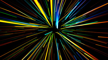 Fototapeta premium abstract scene of flight in space