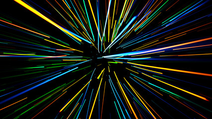 Fototapeta premium abstract scene of flight in space