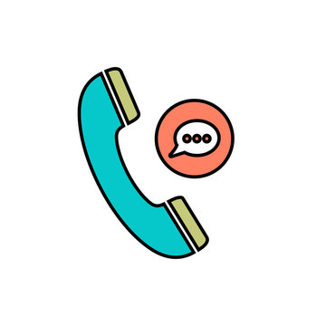 recommend clip art: Chat communication phone speech bubble talking telephone icon