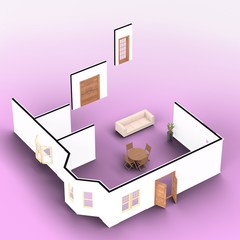 新築イメージ 間取り 設計図　注文住宅