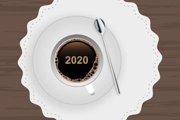 Kaffeetasse mit Untertasse - 2020