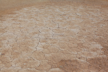 Cracks of a ground at hot springs Namafjall in Iceland
