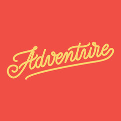 adventure calligraphic word